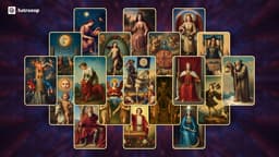 Major Arcana Tarot Card Deck showing suits of wands, pentacles, swords and cups