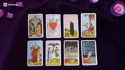 Minor Arcana Tarot Deck showing suits of wands, pentacles, swords and cups